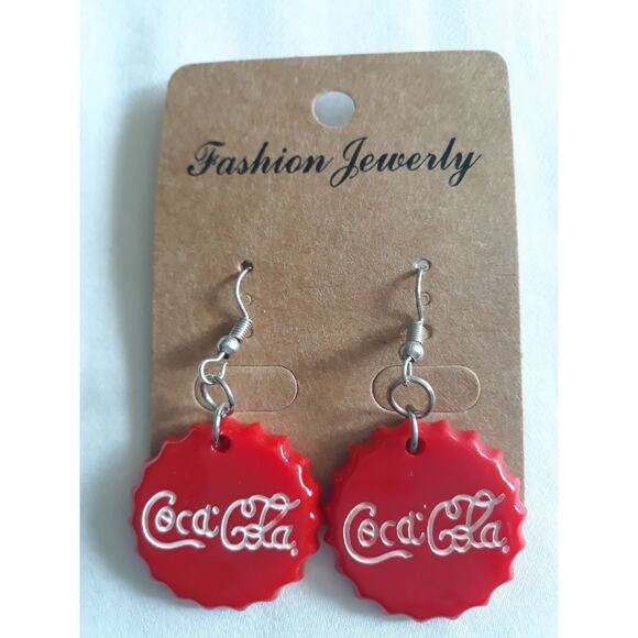 Earrings 3 Pair Lot Bottle Cap Dangle - Picture 5 of 5